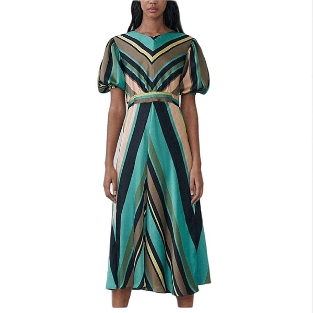 ZARA Multi-Color Stripe Dress. Summer Airy Dress